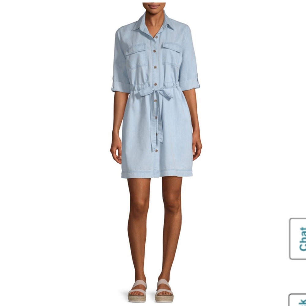 NWT Women’s short sleeve shirt dress LARGE